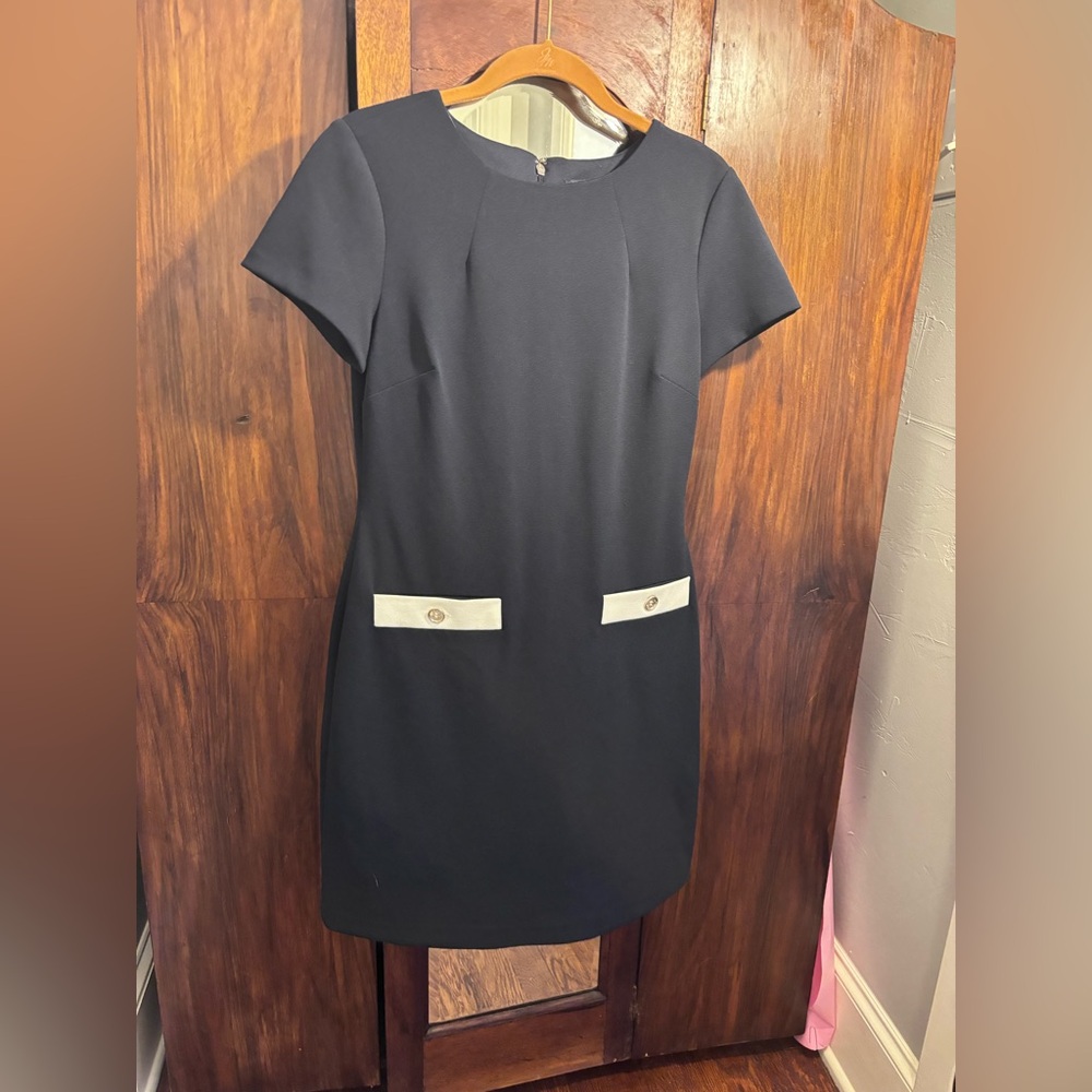 Navy Tommy Hilfiger Sheath Dress